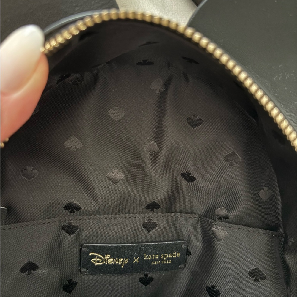 Kate Spade New York X Disney Minnie Dome Backpack Polka Dot Leather - Picture 5 of 7